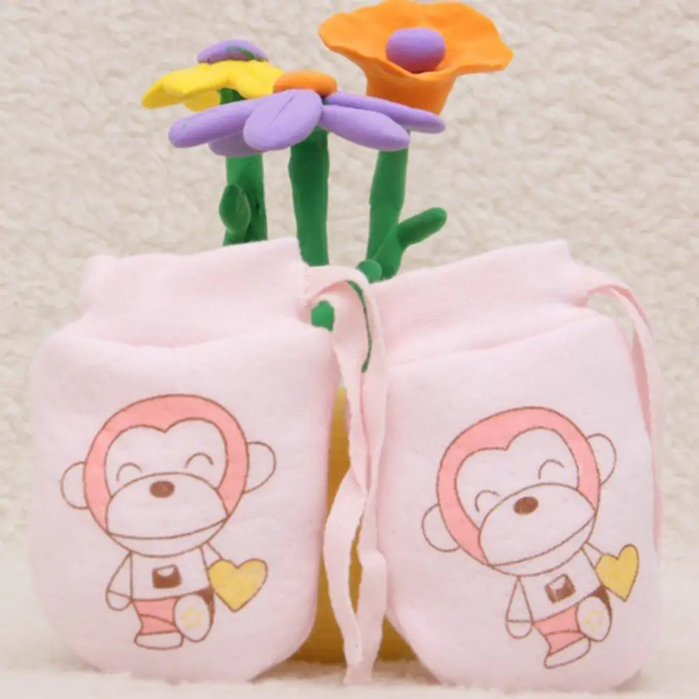 

Cartoon Anti-grasping Gloves Four Seasons Newborn Safety Boys Girls Anti Scratch For Newborn Protection Face Baby Mitten