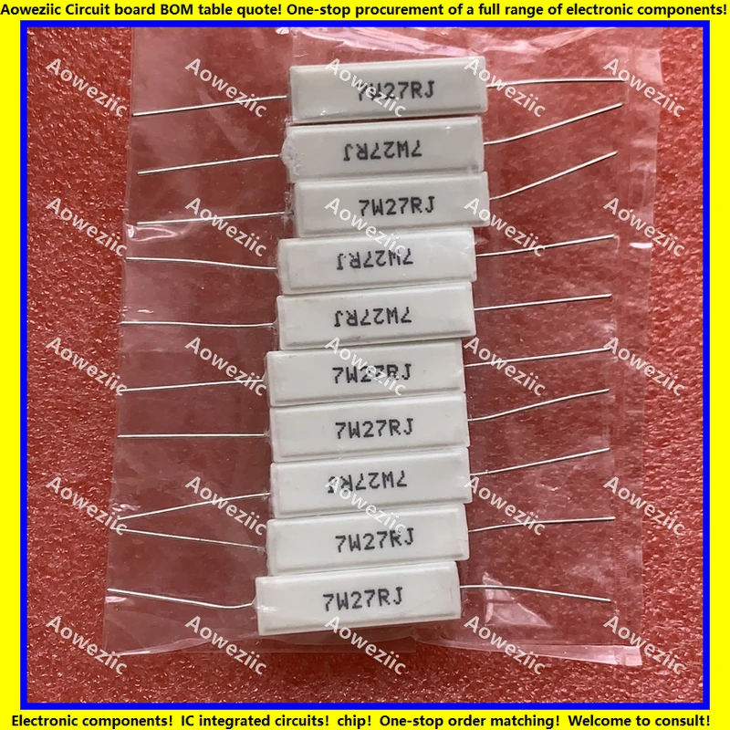 10 шт./лот 7W27RJ 7W27ΩJ RX27-1 SQP горизонтальная цементного сопротивление 7W27ohm 7W27R