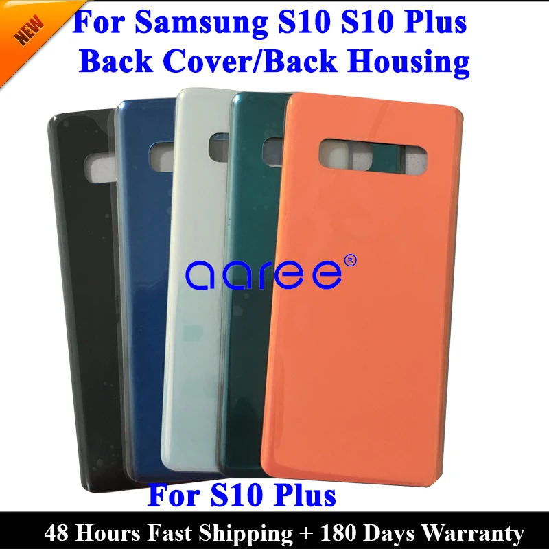 Класс AAA заднее стекло для samsung S10 задняя крышка Корпус Plus корпус дверь с