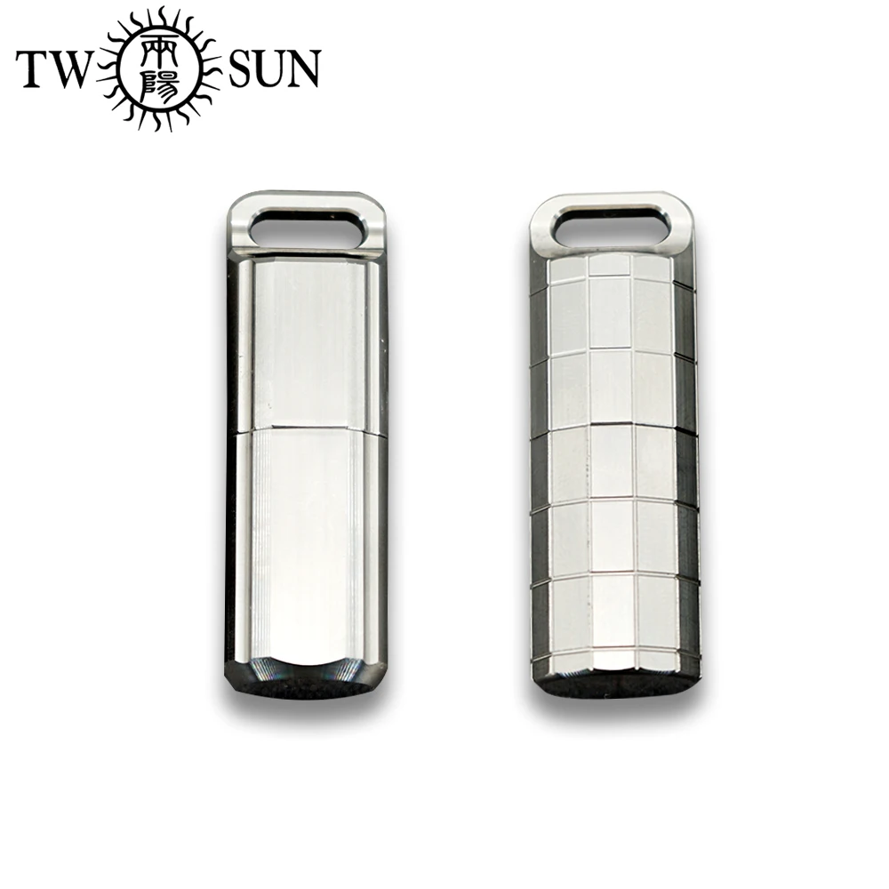 TWOSUN TC4 титановая Зажигалка водонепроницаемый коробочки для таблеток держатель открытый инструмент выживания Портативный мини EDC TS156
