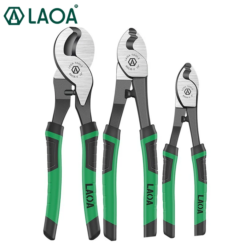 Laoa Multifunction Cabo Cortador de Fio Strippers Cr-v Ferramenta de Corte Elétrico Polegada Polegada 10 Polegada Cabo Tesoura Alicate