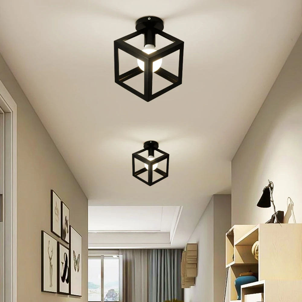 Потолосветильник железная лампа E27 в скандинавском стиле винтажное украшение