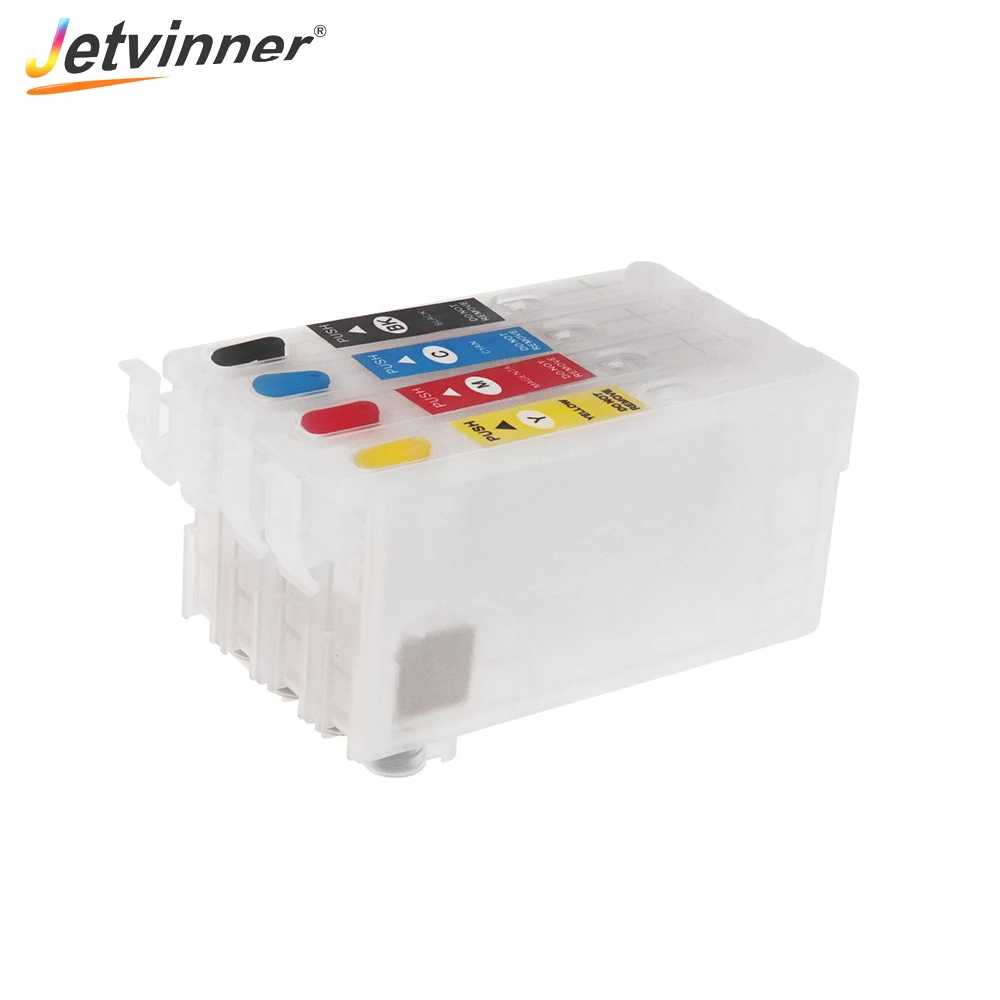 Jetvinner T802 T802XL 802XL Refillable Ink Cartridge Without Chip For Epson WorkForce Pro WF-4720 WF-4730 WF-4740 WF-4734 | Компьютеры и