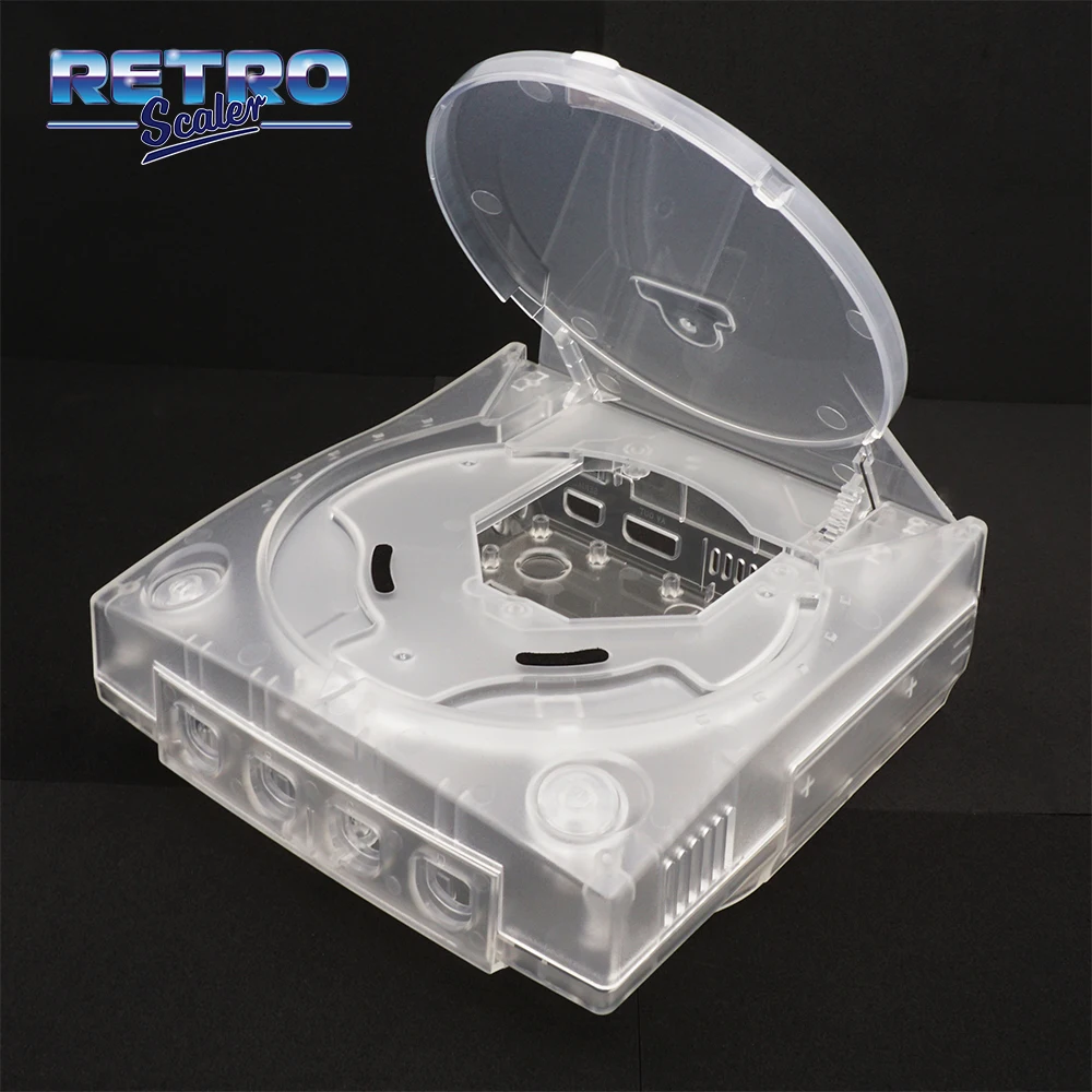 Retroscaler Replacement Console Case DC Plastic Shell for Dreamcast Video Game Consoles Transparent BOX