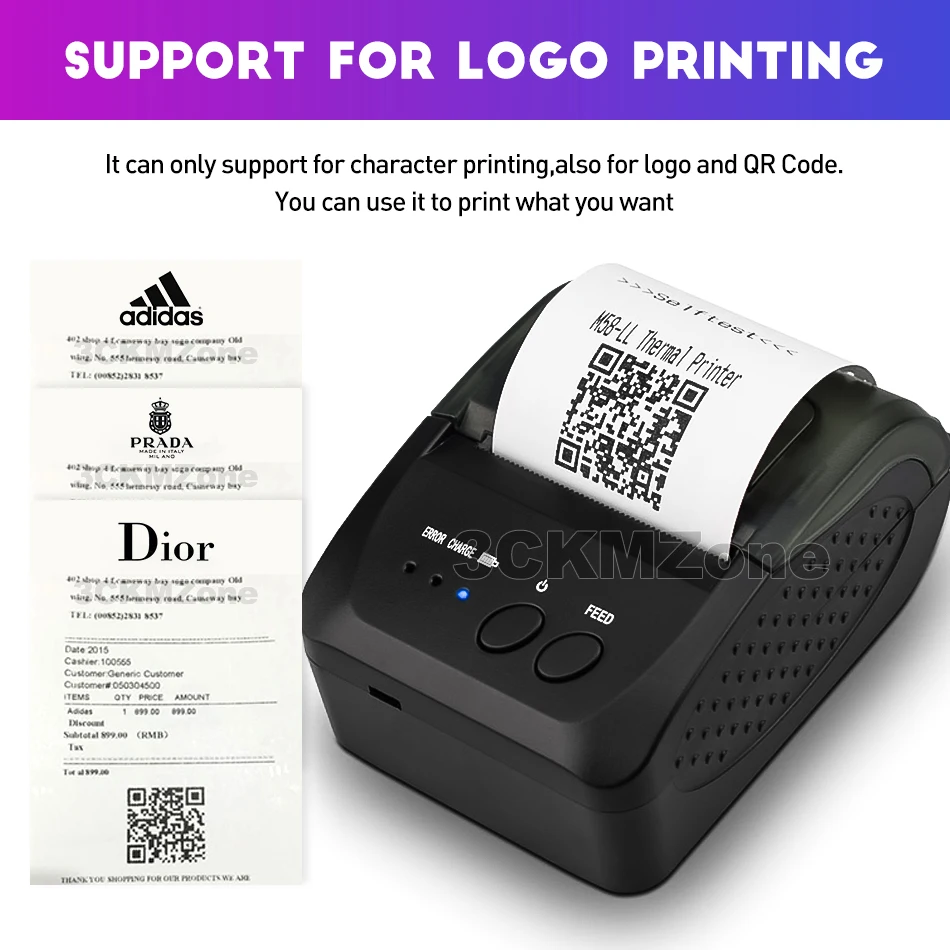 Карманный Термопринтер для мобильного телефона 58 мм Bluetooth портативный карманный