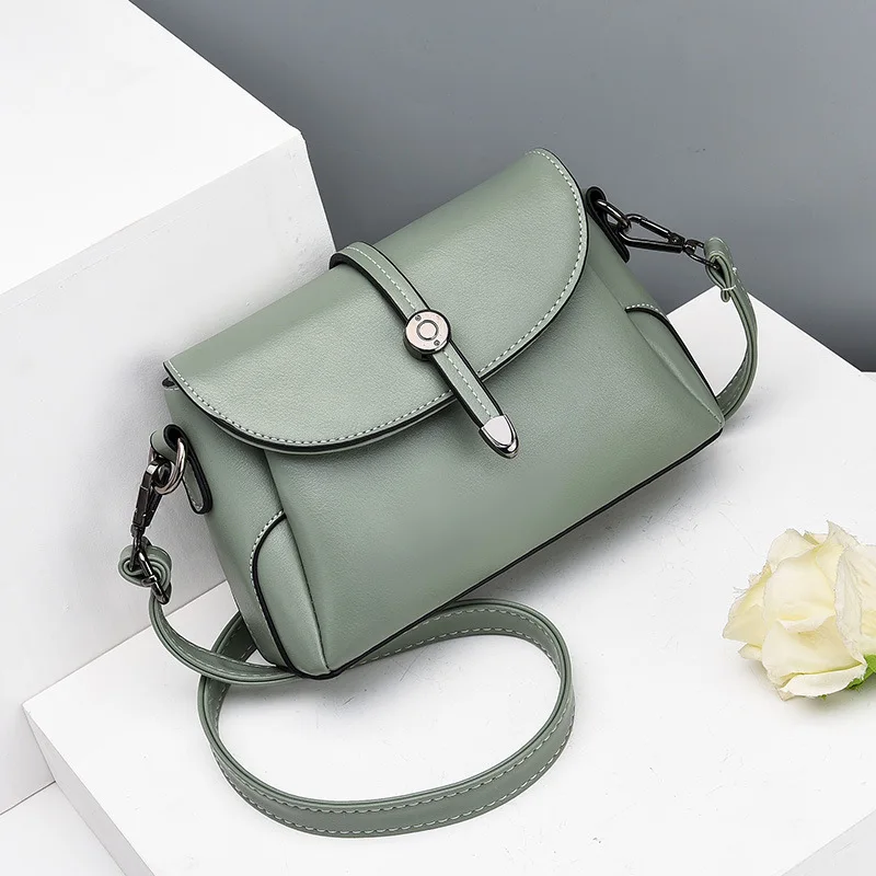 

High Quality Oil Wax Leather Women Shoulder Bag Brand Vintage Crossbody Bags for Women 2019 Luxury Handbags Women Bags Designer