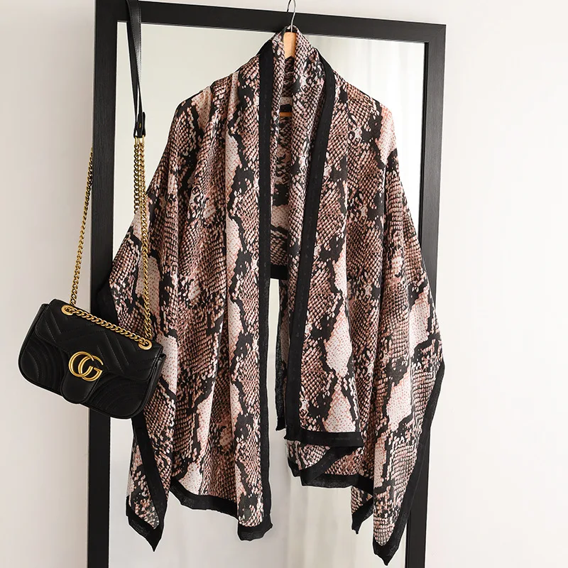 Новинка 2019 Осенний длинный шейный платок с леопардовым принтом|Женские шарфы| |