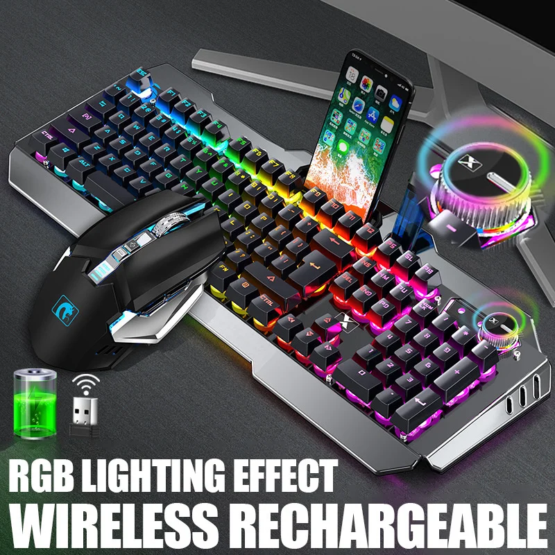 

K670rgb ручка-игровая клавиатура и мышь, механическая Беспроводная зарядка, совершенно новый