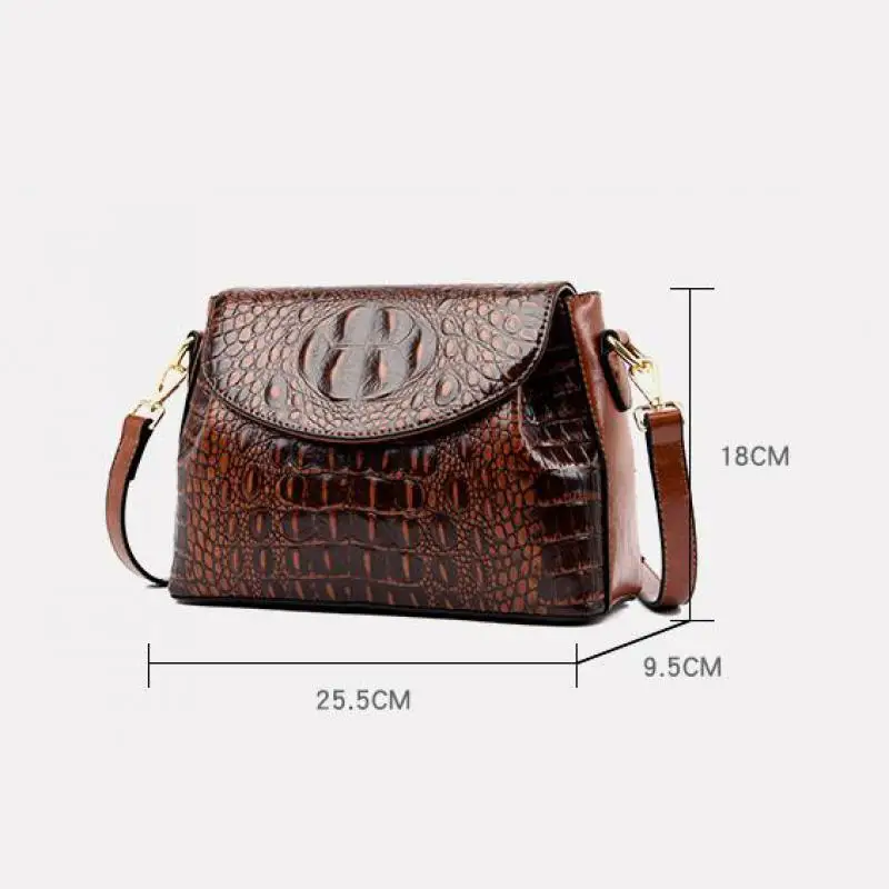 

Bestform Fashion Designer Bag 2021 New Simple Alligator Women Leather Shoulder Bags Leisure Large Capacity Lady Messenger Bag