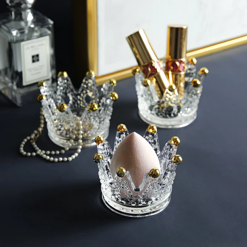 Благородный косметический ящик для хранения Корона красота яйцо полка ювелирные