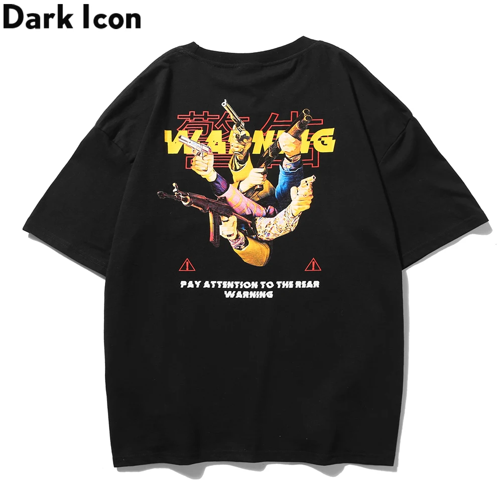 

Футболка мужская с принтом Dark Icon, рубашка с круглым вырезом и коротким рукавом, уличная одежда, лето 2021