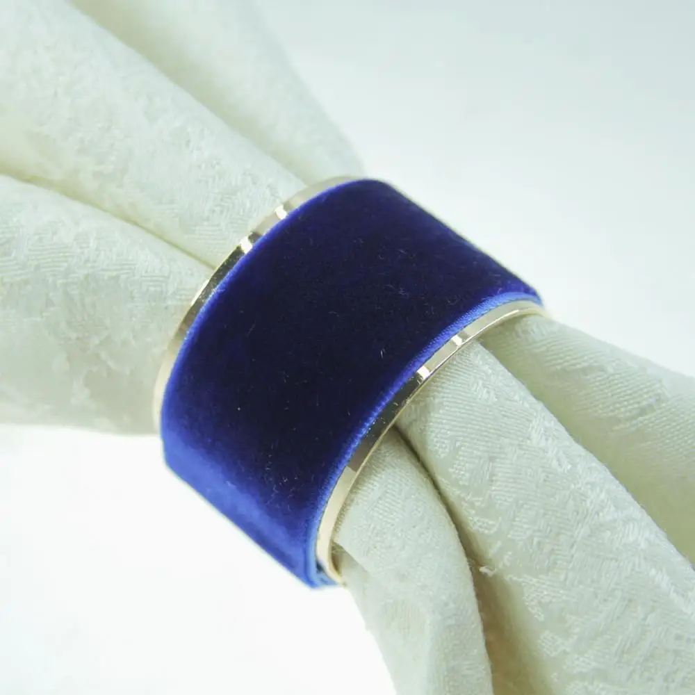 qn19101408 free shipping velvet gold metal napkin ring for wedding, napkin decoration 12 pcs qn19101401 - Цвет: qn19101408