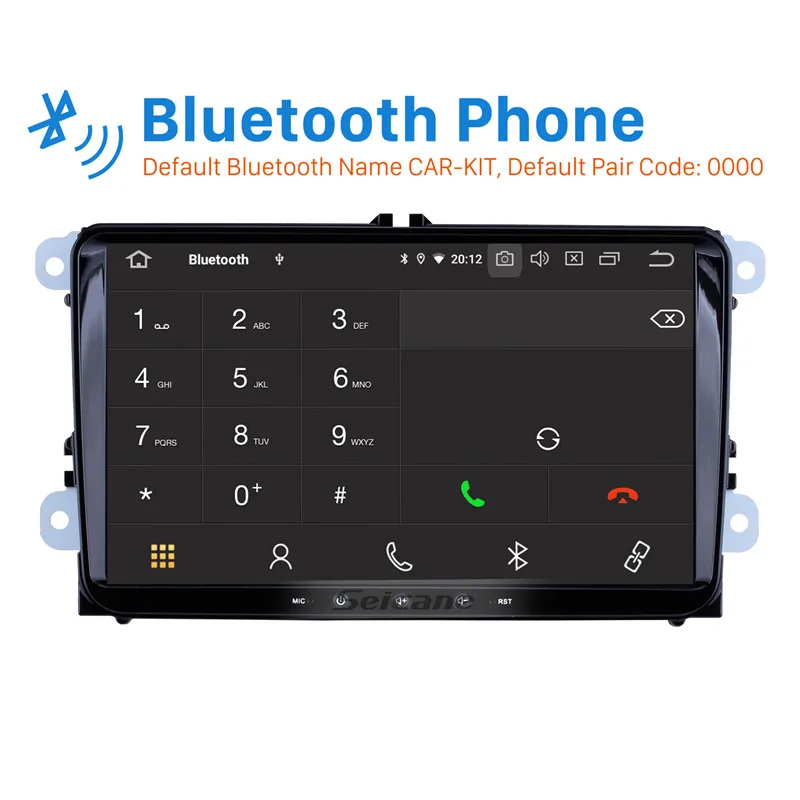 Автомагнитола Seicane Android 10 9 дюймов 64 Гб ПЗУ GPS Navi стерео плеер для VW Volkswagen Scirocco Golf Polo