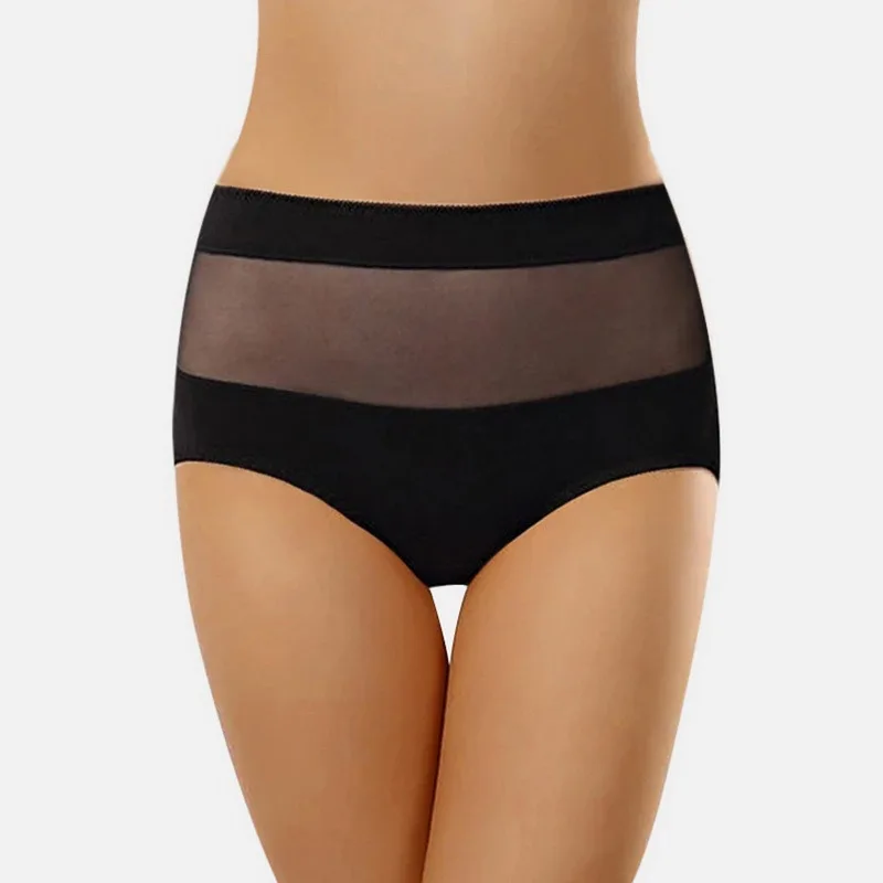 

Новый стиль Push-up дамы хлопок с высокой талией хип-Лифт сексуальные трусики с высокой эластичностью размера плюс Сетчатое кружевное треугол...