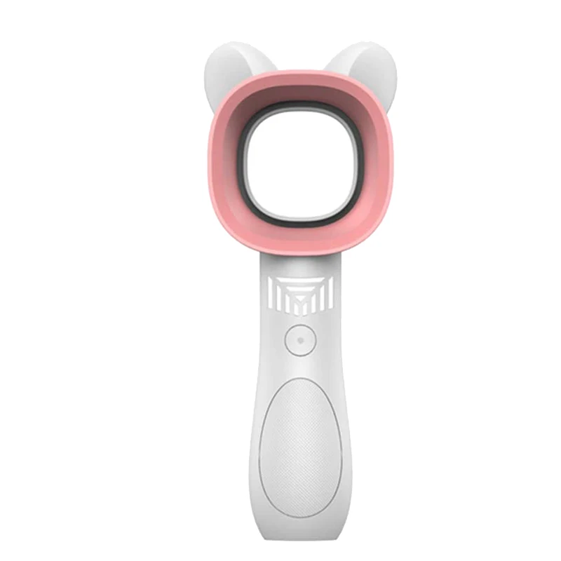 

Protable Handheld Cooling Bladeless Fan USB Fan Desktop Bladeless Fan Rechargeable Quiet 3 Gear (Cute White+Black)