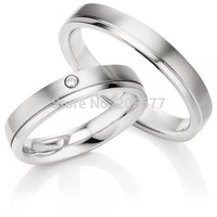anel de prata his and hers rings white gold plating pure titanium engagement wedding bands rings 2014