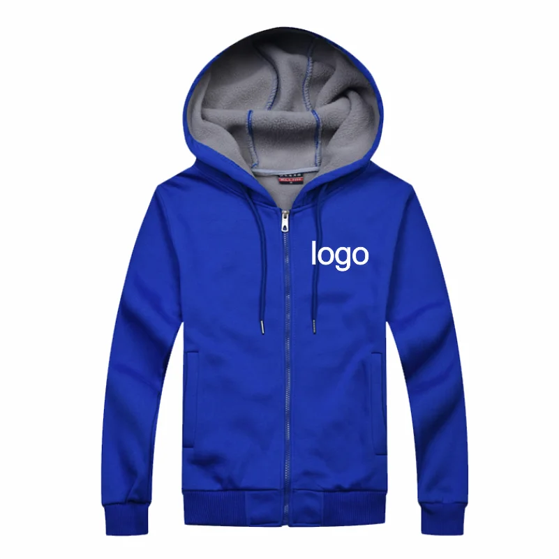 Zipper Hoodie Custom Sweet Couple Shirt Can Print Exclusive Logo Fashion Solid Color Plus Velvet Warm Jacket GNEP2020 New Trend
