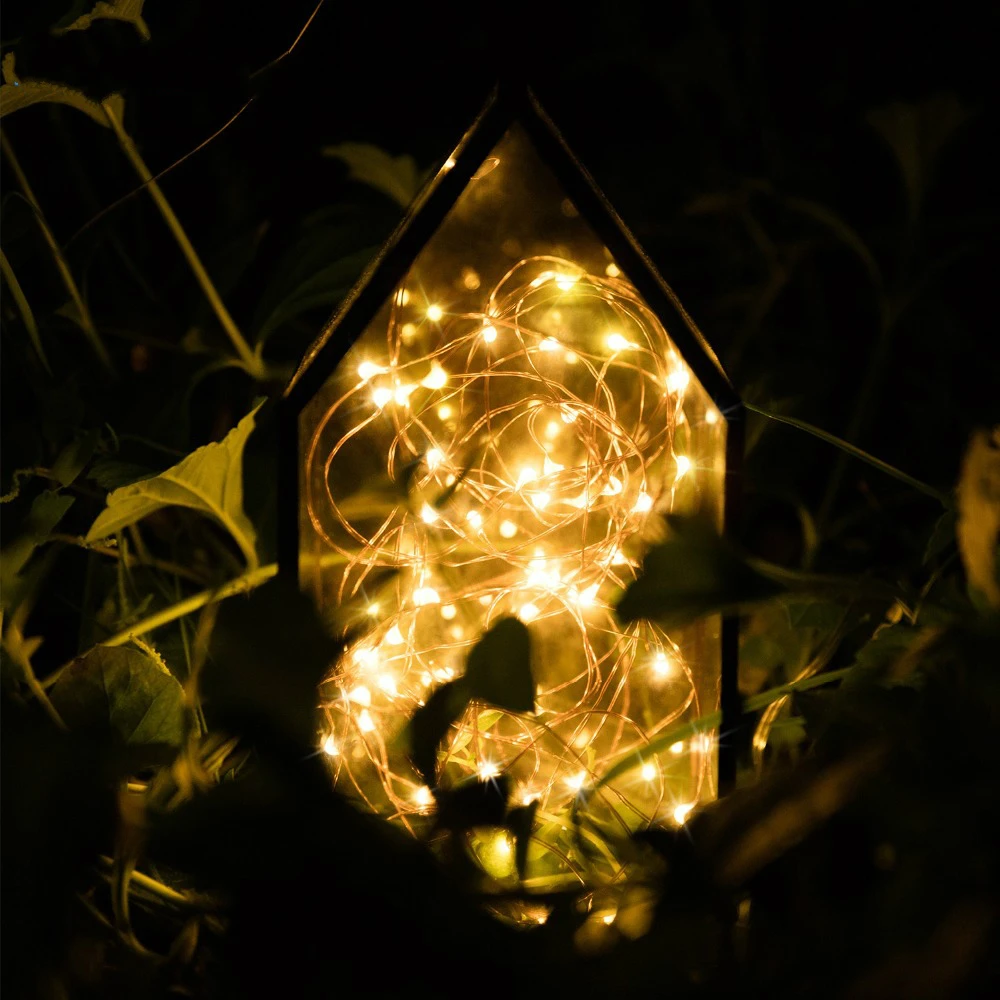 

Weihnachten fee outdoor LED DIY kupfer draht string licht Neue Jahr der girlande urlaub hochzeit dekorative lampe warm wei