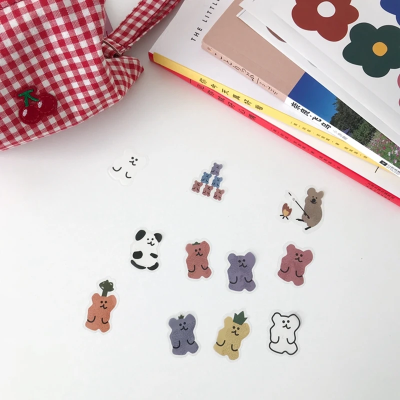 SIXONE милый мягкий медведь ПВХ декоративная наклейка водостойкая маслостойкая