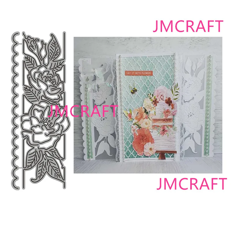 JMCRAFT 2021 новый цветок лист волнистые линии Рамки Металлические Вырубные штампы