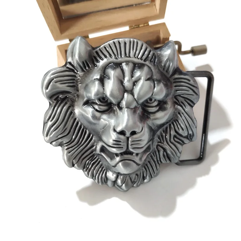 Роскошная брендовая мужская Тяжелая ременная пряжка однотонная в виде животного