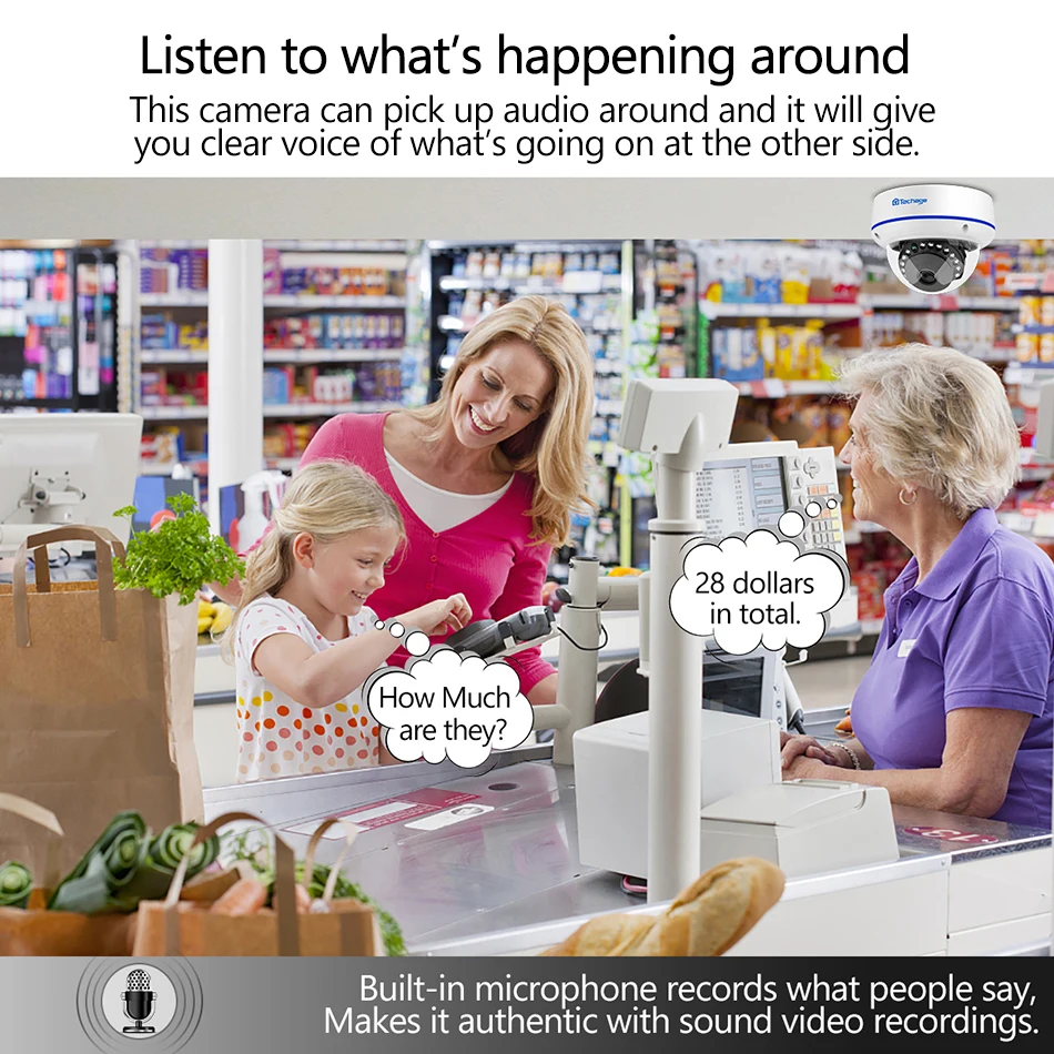 Рисунок 3 - IP-камера Techage H.265 HD 4 МП комнатная с POE