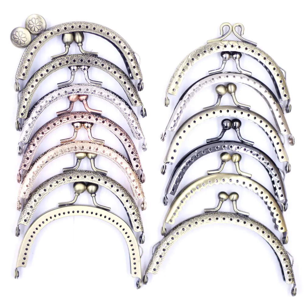 

Silver/Bronze/Copper Tone Metal Arch Frame Clutch Purse Bag Kiss Clasps Handbag Handles Clips DIY Luggage Hardware Accessories