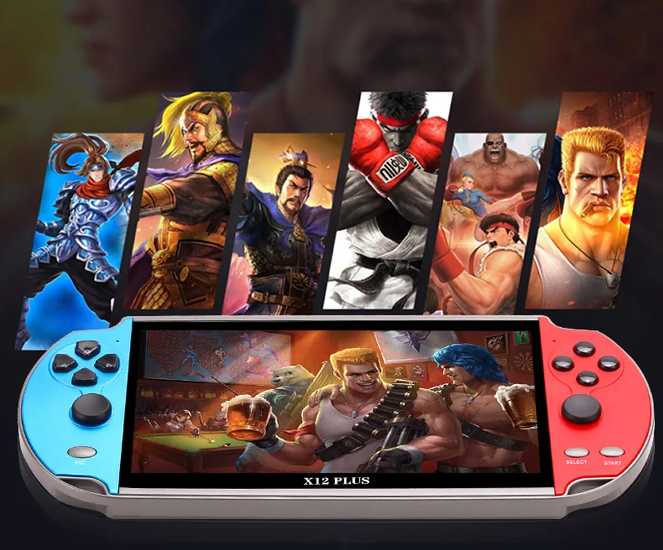 Игровая консоль X12 Plus 7 дюймов 16 ГБ 1000 игр | Электроника