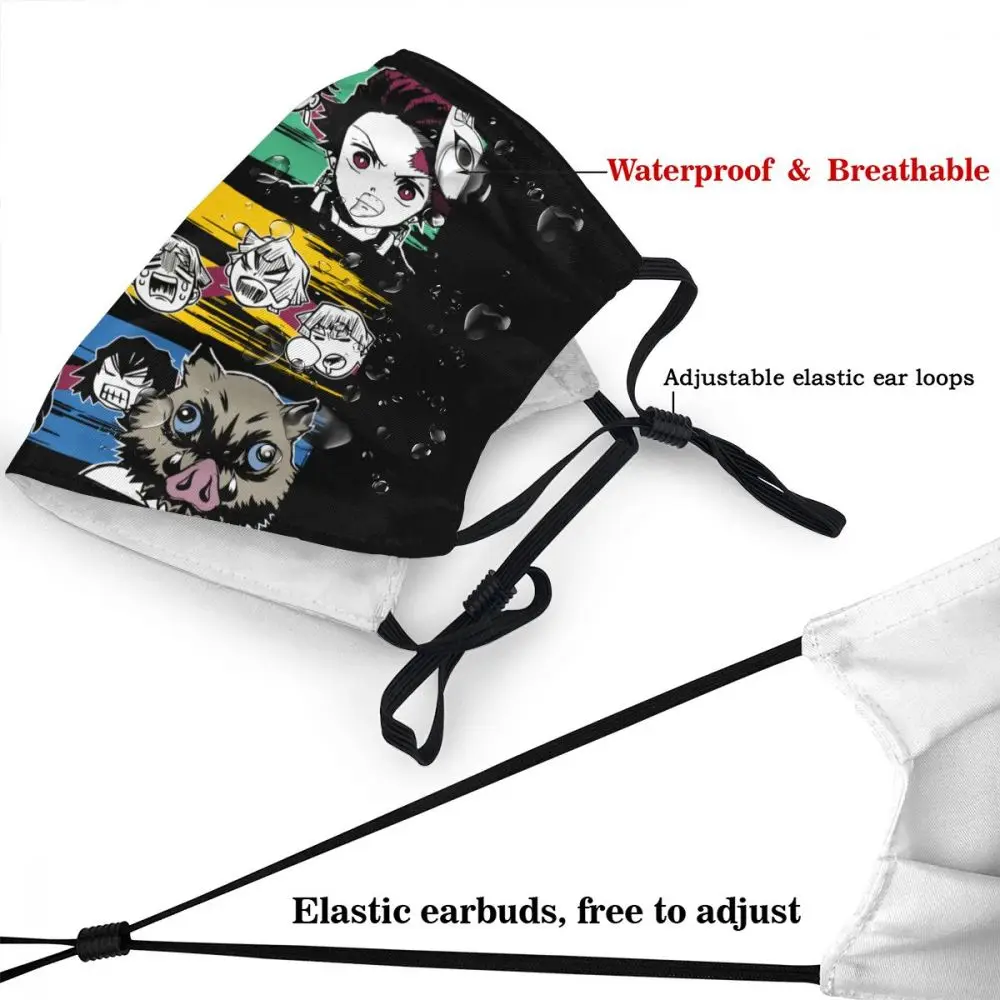 Demon Slayer Inosuke Hashibira Mask Anti Dust Reusable Kimetsu No Yaiba Face Protection Cover Men Respirator Mouth-Muffle | Аксессуары