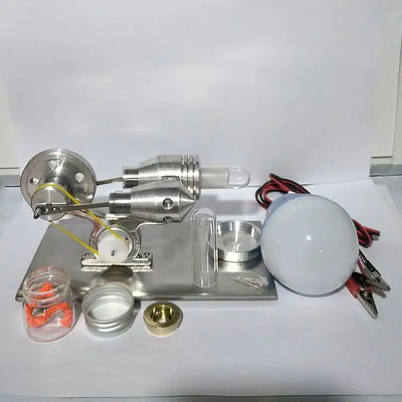 Стерлинговый двигатель горизонтальный газовый микро-генератор Diy детский