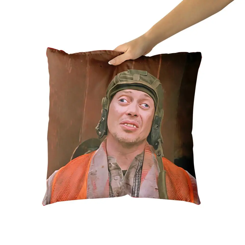 Стив бусеми сумасшедшие глаза хлопчатобумажная парусиновая Подушка на заказ