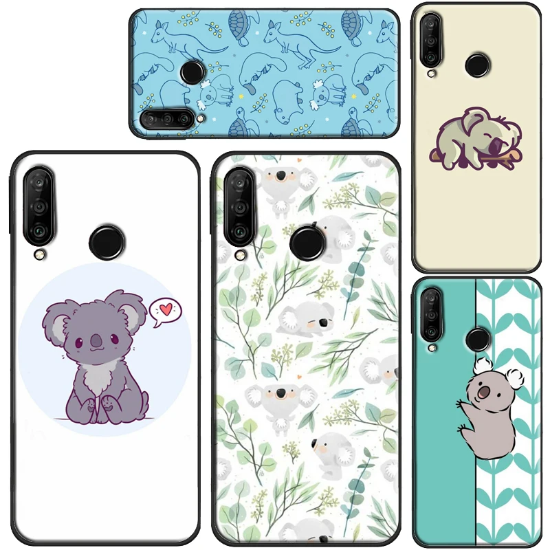 Милый мультяшный чехол Koala для телефона Huawei P30 P20 P40 Lite Pro P Smart 2019 Z Nova 5T Honor 50 10i 8X 9X |