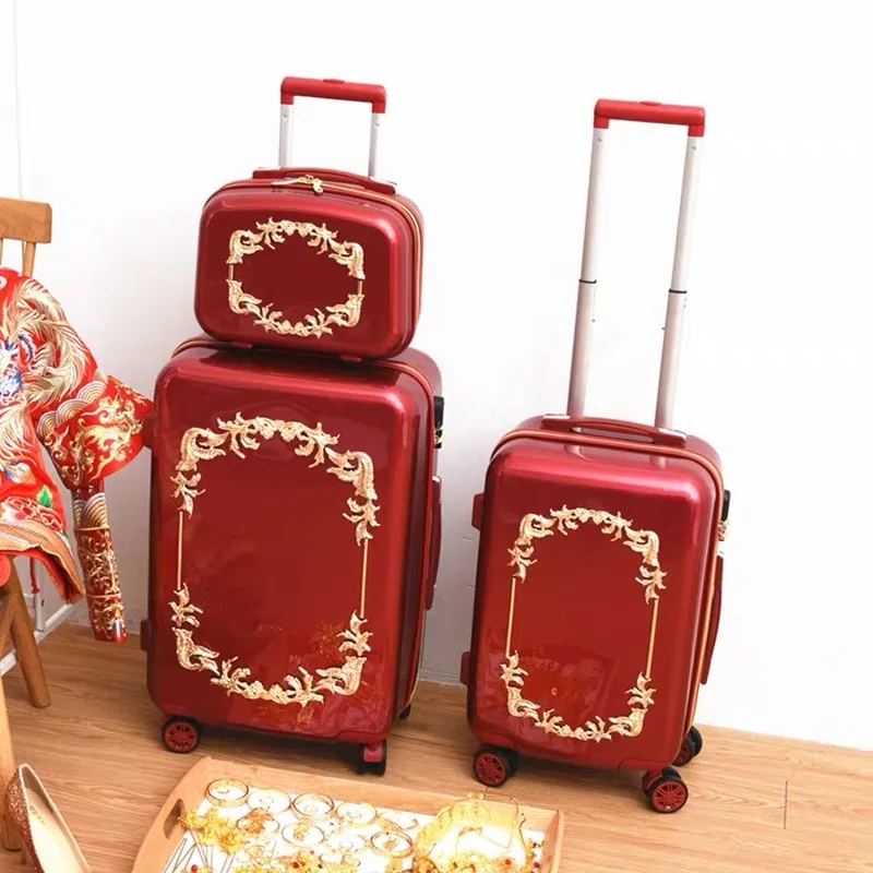 Чемодан на колесиках red hardside TRAVEL TALE 20/24 дюйма набор чемоданов для путешествий с