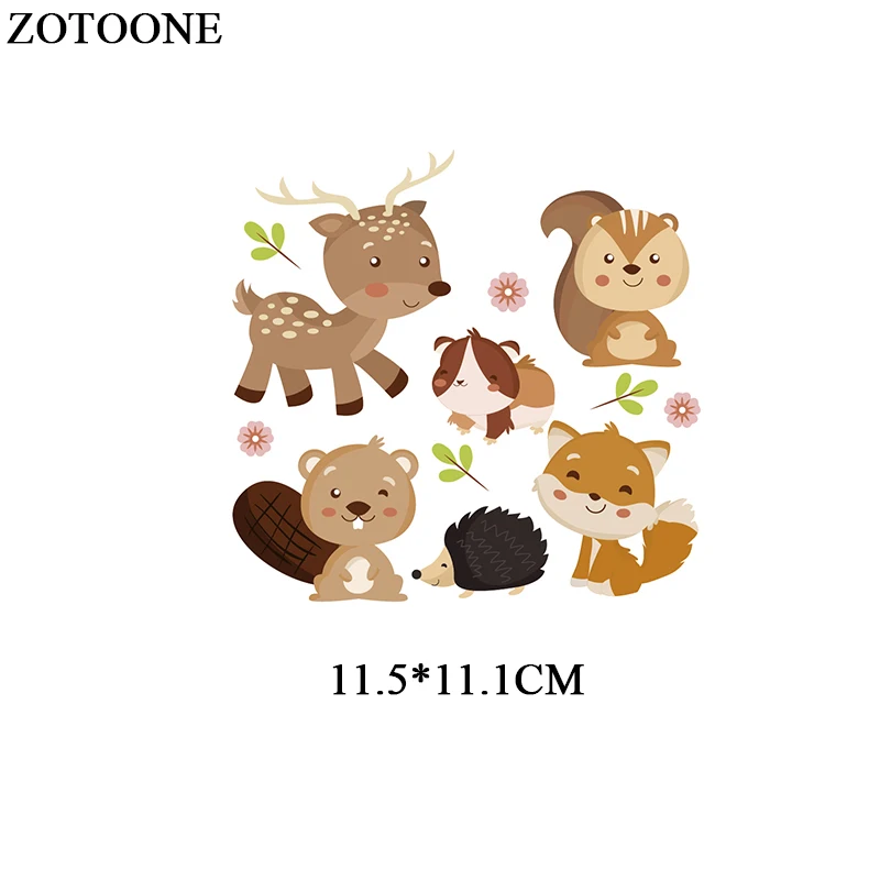 25 ZOTOONE, железные Мультяшные нашивки в виде животных для детской одежды, аксессуары для самостоятельной сборки, декоративные виниловые пластыри, подарочный набор для тела D - Цвет: 25