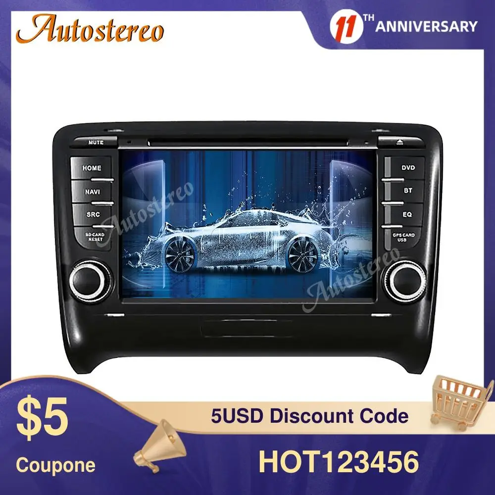 Автомагнитола на Android 10 0 4 + 64 ГБ DVD плеер автомобильный GPS навигатор для Audi TT 2006 2014