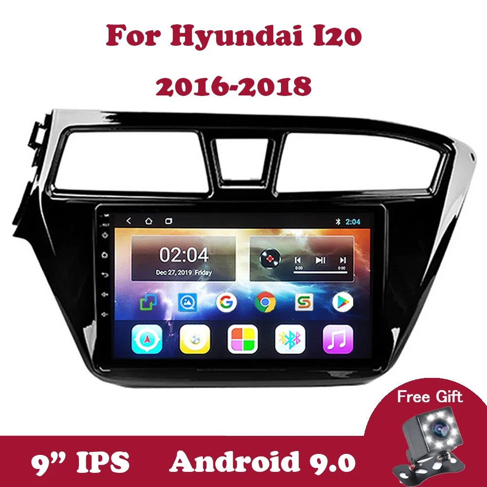 Android 9 0 четырехъядерный 2.5D Авторадио мультимедийный плеер для Hyundai I20 2016 2017 2018
