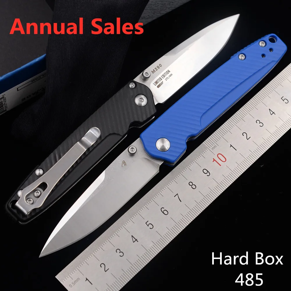 Складной карманный нож 485 Mark M390 медная ручка из нейлонового волокна для фруктов