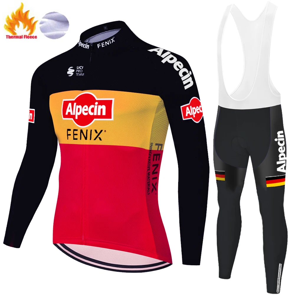 Новинка вело-Джерси alpecin fenix зимние теплые флисовые брюки для велоспорта 20D gel
