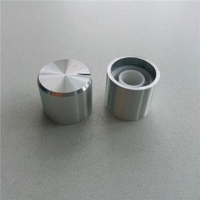 Ручка потенциометра с алюминиевой пластиковой крышкой 15 шт. гладкая черная