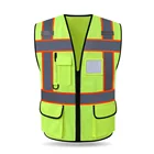 Hi vis жилет спецодежды Костюмы Безопасность светоотражающий жилет Безопасность жилет светоотражающий логотип печати