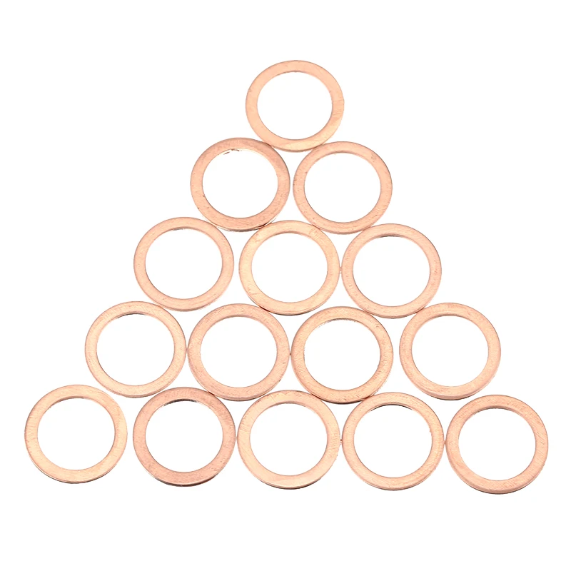 Новинка 15 шт. уплотнительное кольцо медные мойки M10 для раздавливания мотоцикла