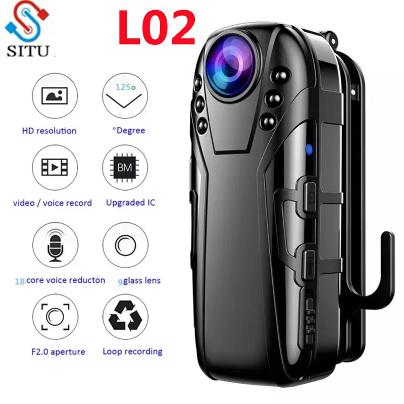 

IP L02 1080P инфракрасное ночное видение Full HD объектив мини-камера видеорегистратор маленькая видеокамера 125 градусов широкоугольный Bodycam Police