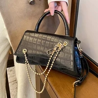 stone pattern square tote bag 2021 fashion new quality pu leather womens designer handbag personality shoulder messenger bag