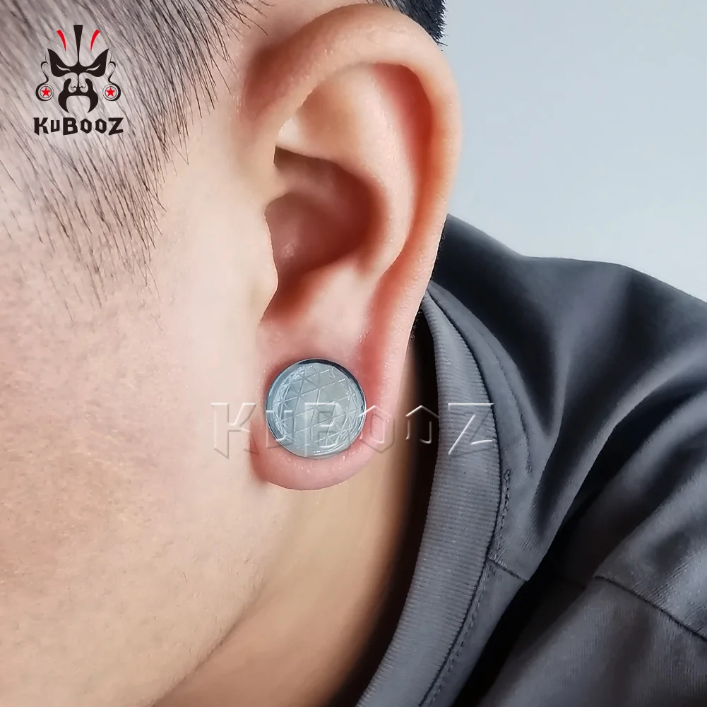 Kubooz Ловец снов камень пробивные туннели серьга с имитацией растяжки стрекозы модный подарок для женщин мужчин 6 мм до 16 мм оптом