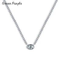 necklace 100 925 sterling silver simple fashion cuba chain for women luxury zircon pendant female wedding fine jewelry gifts