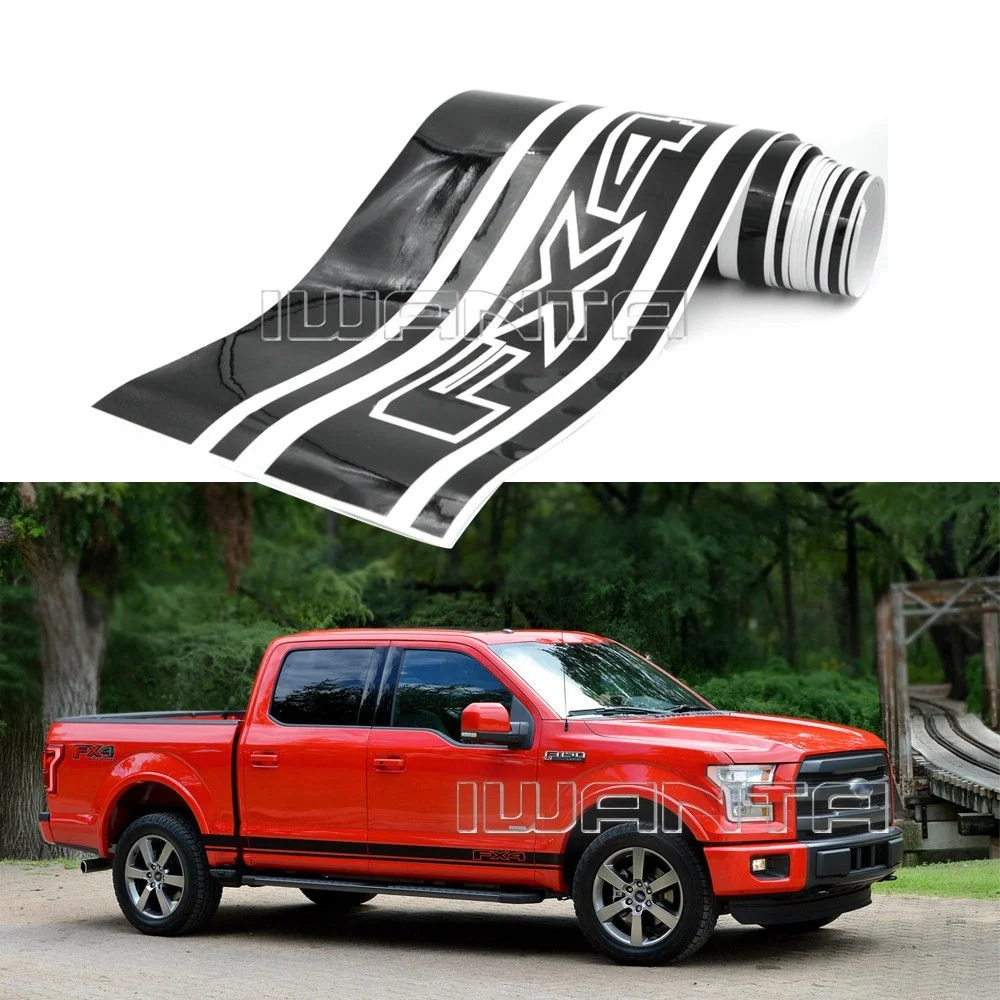 

For 1Pair/2Pcs Graphics Side Skirt Stripe FX4 Sticker Body Decal d F-150 2015-2016