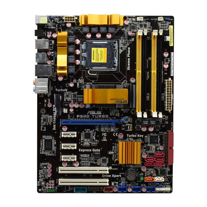

ASUS P5QD TURBO LGA 775 Motherboard Intel P45 DDR2 16GB RAM Core2 Extreme/Core 2 Quad Processor USB2.0 SATA2 ATX PCI-E 2.0 X16