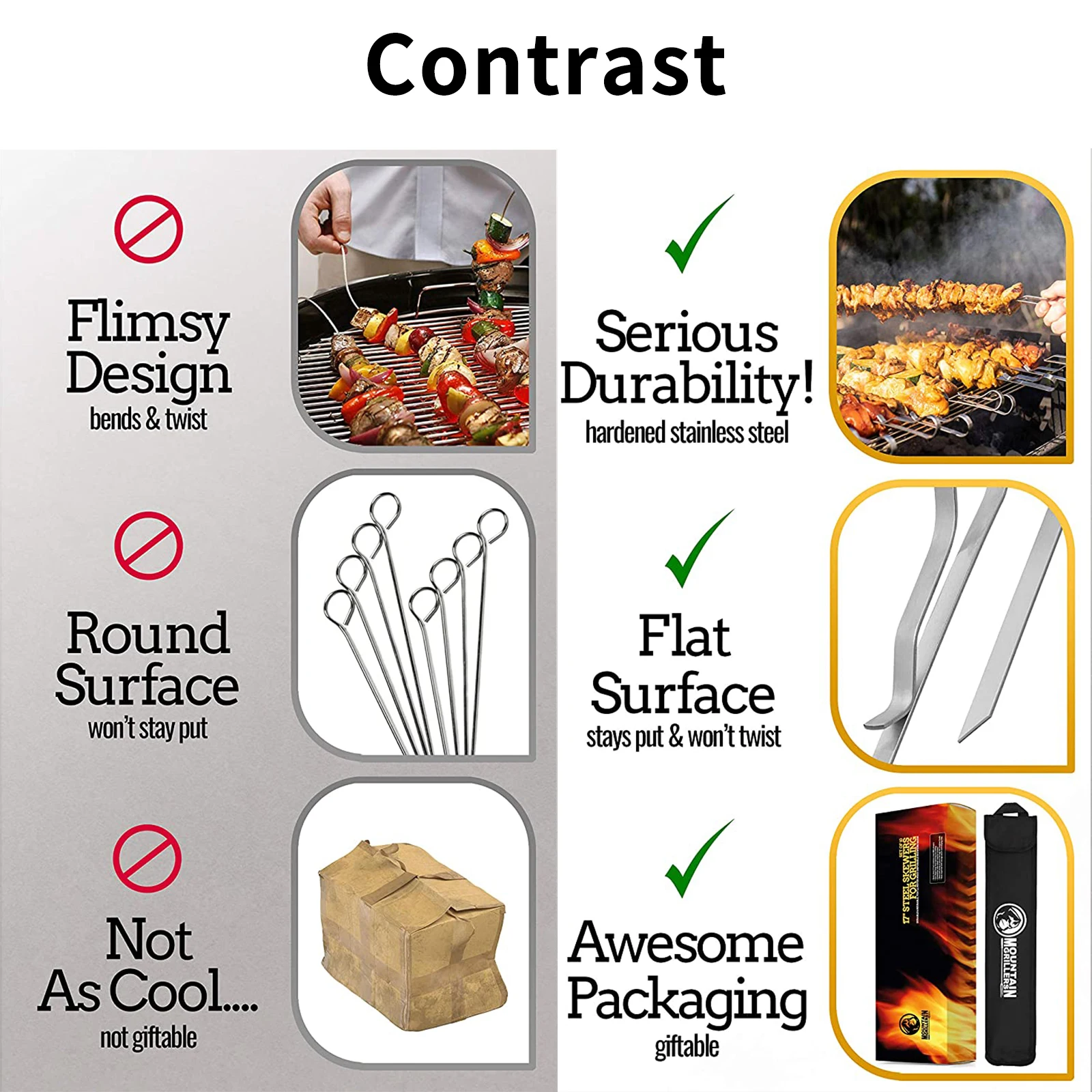 10 шт. плоских штыря и обжига иглы Еда Кемпинг овощи для пикника игла барбекю гриль