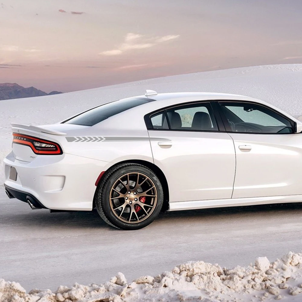 Наклейки для автомобиля Dodge Charger 2 шт. спортивный Стайлинг длинные боковые полосы