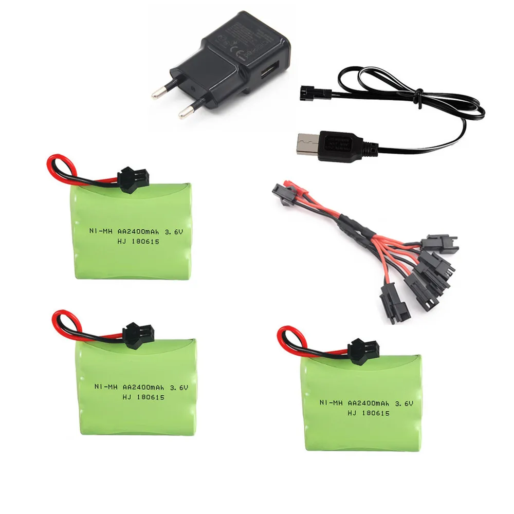 Комплект зарядного устройства nimh для игрушечного автомобиля робота танка поезда